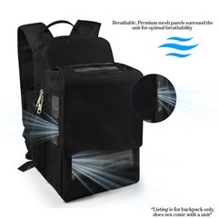 o2totes OxyGo Next Backpack w/ Extra Storage – Black (O2Totes)