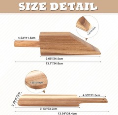 Mattress Lifter & Sheet Tucker Tool Set for Changing Sheets, Acacia Wood Matt…