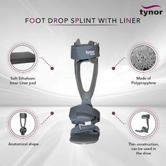 Tynor AFO Foot Drop Brace Splint Ankle Orthosis Leaf Spring Plantar Flexion