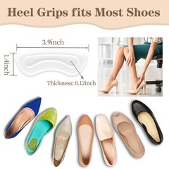 EACOZY Heel Grips, Clear Shoe Inserts, around 3.15 Inch,