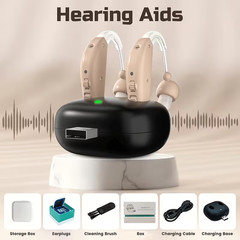 Discreet Behind-the-Ear Hearing Aid Available In 1pc/2pcs, Long-Lasting 50-Hour