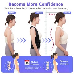 SFSSCDF Back Brace Posture Corrector for Women and Men Vertical M