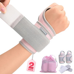 2 Pack Copper Wrist Brace Support for Carpal Tunnel, Pain Relief, Arthritis, Ten