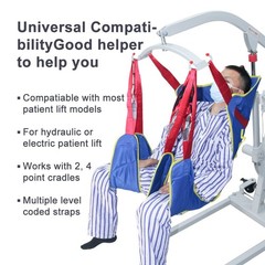 Universal Patient Lift Sling, Size L Full Body Lifts Slings with Head and Bac…