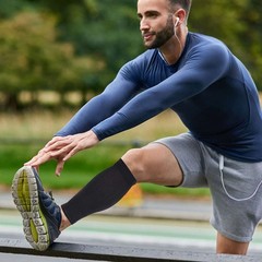 2PC Calf Sleeves Leg Support Compression Socks Running Shin Splint Varicose Vein