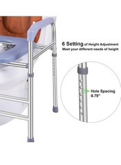 DEEWOOW Raised Toilet Seat w/ Handles 400 lb Elevated Toilet Seat Riser