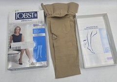 1 JOBST UltraSheer Thigh High Compression Stocking 15-20 mmHg Natural READ