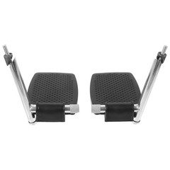 1 Pair Universal Lifting Wheelchair Footrest Durable ABS Plastic Black