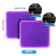 Gel Seat Cushion Set for Long Sitting Double Thick Office Desk Home Wheelchair