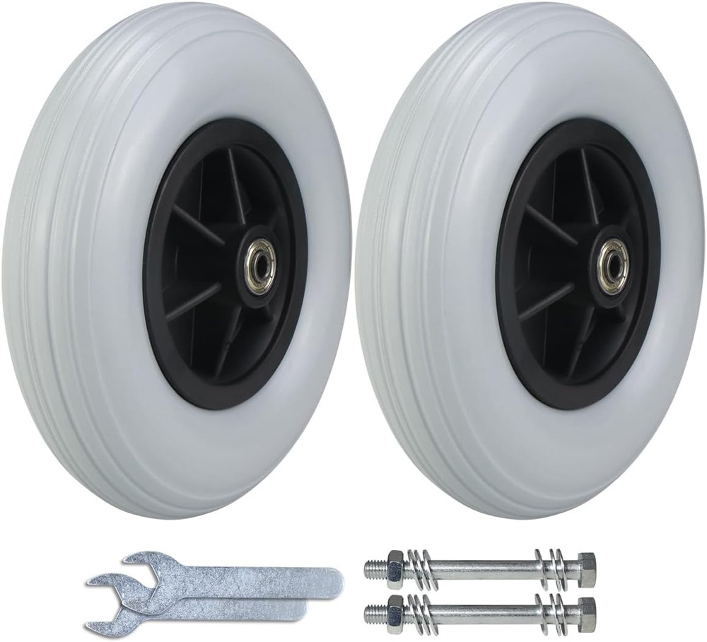 Wheelchair Caster/Wheels Assembly (Pair) 8 Inch Solid Tire Wheel 8X 2 (200X50