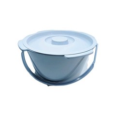3 Piece Commode Chair Bucket 7.5 Quart With Plastic Handle And Cover 1 Ct