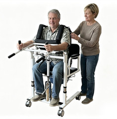 Irtme Hydraulic Patient Lift Transfer Chair, Home Care Mobility Transfer Chair