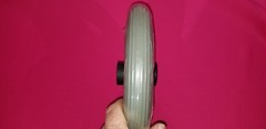 WALKP0011 – NEW Dark Grey 8” x 1 ½” Grooved Caster Wheel w/ black 5-spoke hub