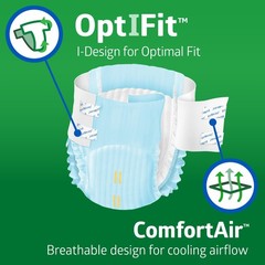 Adult Diapers, Ultra Heavy Absorbency, L (Waist Size 44in-56in), 80 Count, OptiF