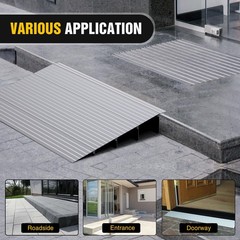 Nilight Door Threshold Ramp 4 Rise Portable Aluminum Wheelchair Door Entry