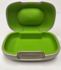 New Phonak Hearing Aid Case Size Large Approx 3.75 x 2.5 x 1.25 Inches.