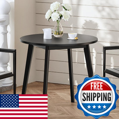 Hoobro Bamboo Dining Table Round Dining Table For 2 27.5 Kitchen Table For