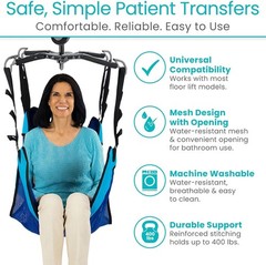 Vive Patient Lift Sling with Opening 48″x30″ 400Lb Capacity *SEE PICTURES*