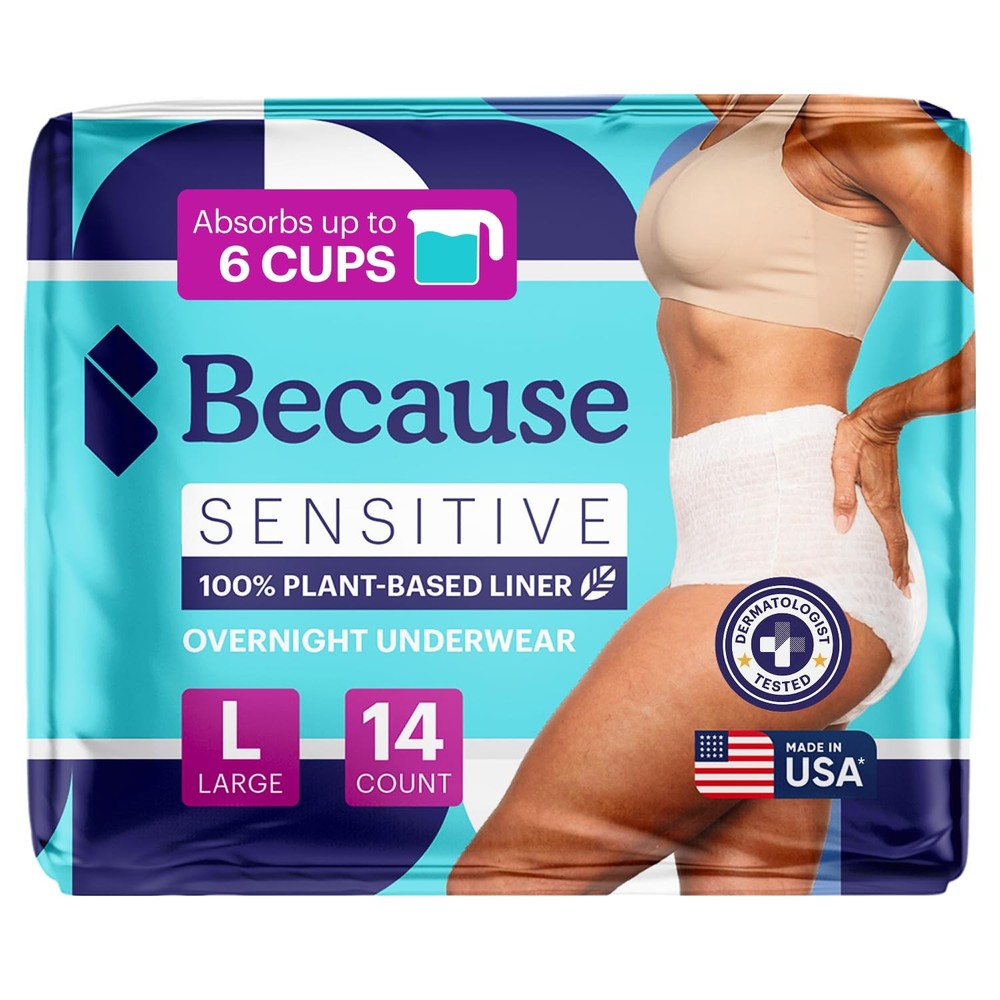 Adult Incontinence Underwear for Sensitive Skin – Women – Overnight Disposable B