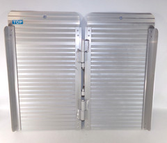 Ruedamann Folding 2ft Ramp, Portable Bi-fold Aluminum Handicap Ramp