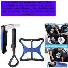 3-in-1 Mobility Independence Kit: Car Door Handle for Elderly, Car Handle Ass…