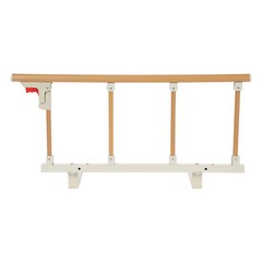 Foldable Bed Rail Aluminum Woodgrain 90 × 40 cm Fits 5-30 cm Mattresses