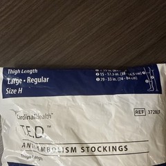 Pair of T.E.D. Anti-Embolism Stockings Thigh Length Large Regular Size H