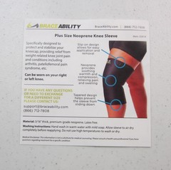 BraceAbility Plus Size Neoprene Knee Sleeve 6XL Item# 03K19