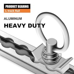12″ L-Track Rail 4 Pack, 1ft Aluminum Ltrack Rail for Truck and 12 inch Silver