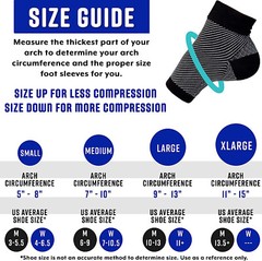 Medical Grade Compression Foot Care Sleeves (15-20mmHg) for Arch, Heel Support