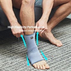 VTG SUPPORT 1 Pack Ankle Brace, Breathable S【18-21 CM（7-8¼ ″）】, Grey