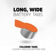ENERGIZER HEARING AID BATTERIES, SIZE 13, ORANGE TAB, 4 PACKS