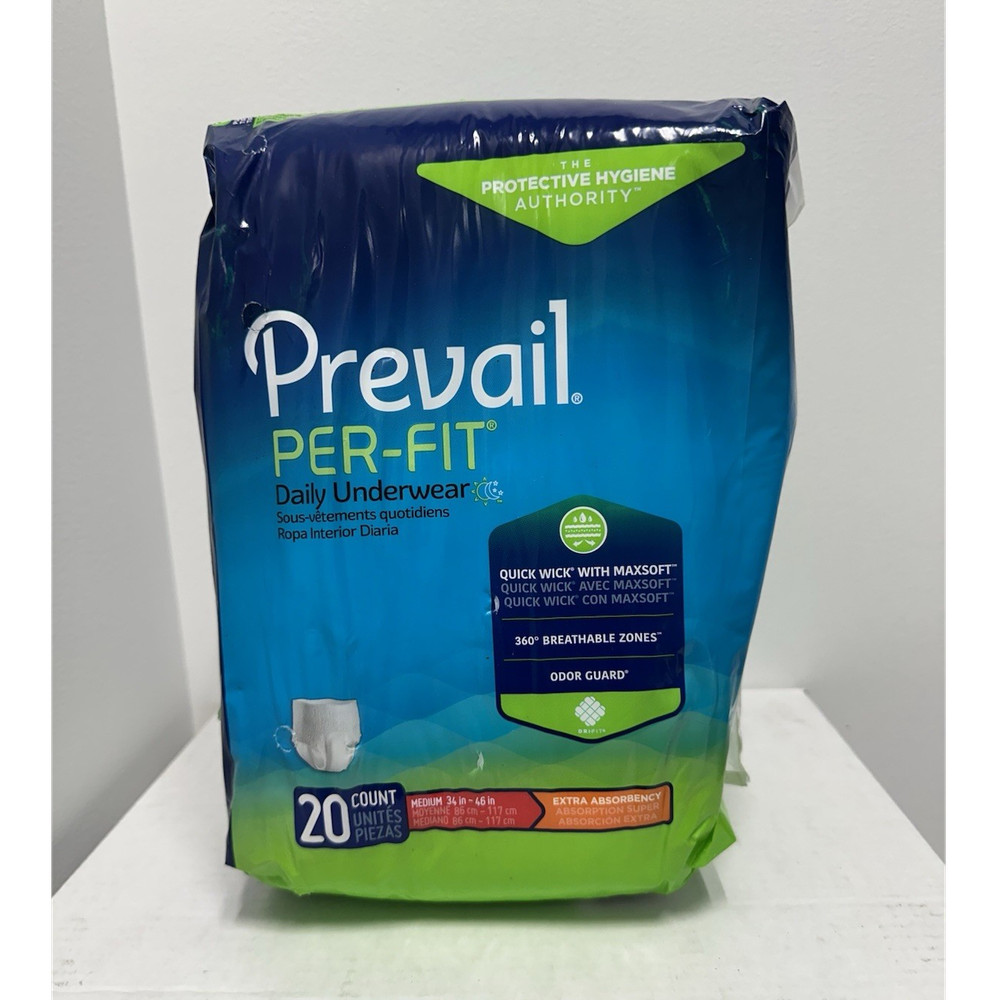 Prevail Per-Fit PF-512 Daily Underwear Med Extra Absorbency Latex-Free SHIPPING