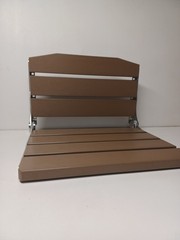 LEXDA 15 Inch HDPS Shower Seat Only with 304 Stainless Steel Frame.