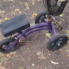 Purple/Black 4-Wheel Rollator Walker with Seat & Basket for Outdoor Adult/Senior