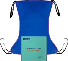 Vitalease Solid Full-Body Patient Lift Sling For 600 Lb Bariatric Capacity Head