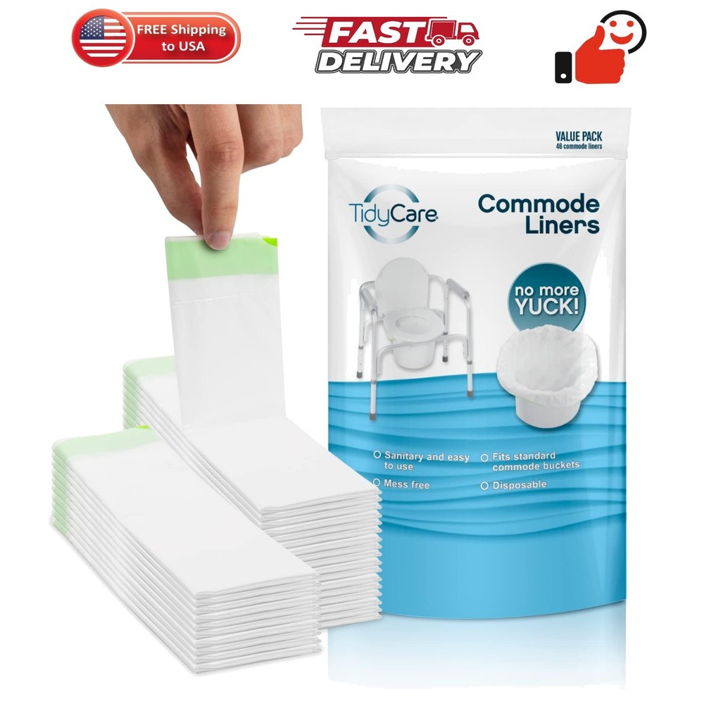 Bedside Commode Liners for Portable Toilet Chair Bucket and Bedpan | Value Pa…