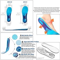 Silica Gel Orthotic Insoles Arch Support Shoe Pad Men Women