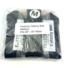 3 Pack Fastomy non-slip Medium Black Ostomy Belts FITS 28″-34″