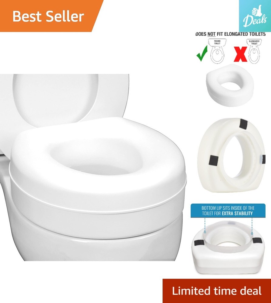 Toilet Seat Riser – Adds 5 Inches in Height for Enhanced Comfort & Elevation