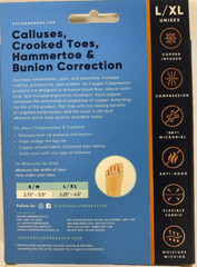 (NEW) Copper Compression – Copper Infused Bunion Relief – Large/X-Large