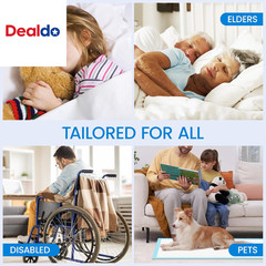 30” X 36” Disposable Underpads, 6 Layers Super Absorbent Leakproof Bed Pads for