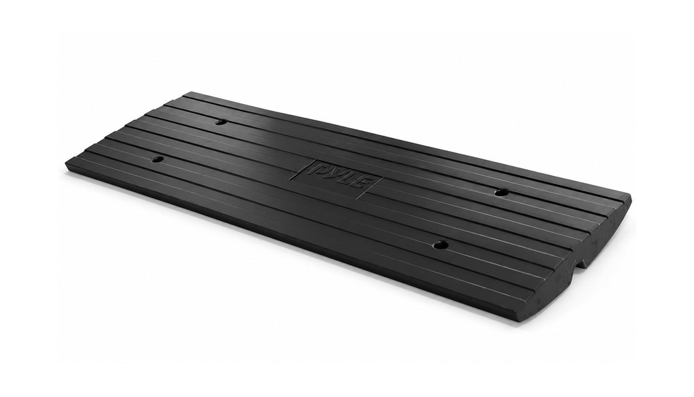 Pyle Car Driveway Curbside Bridge Ramp – Heavy Duty Rubber Thre… Fast USA SHIP
