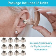 12 Pcs Hearing Aid Domes Silicone Resound Hearing Aid Domes Hearing Accessories