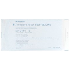 McKesson Sterilization Pouch Transparent Blue White 5.25 x 10″ Self Seal 200 Ct