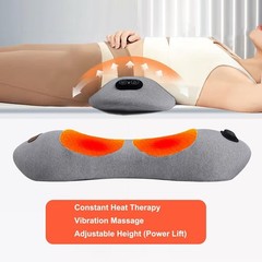 3 In 1 Electric Lumbar Support Pillow Smooth Spine Triple Fusion Back Massager