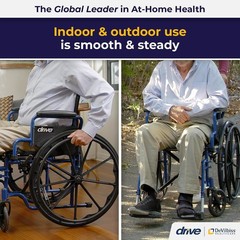 Drive Medical Blue Streak Lightweight Wheelchair – Blue- 20 inch