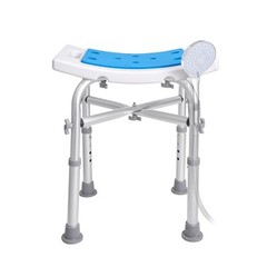 VEVOR Shower Chair 500Lb w/Padded Bath Seat Adjustable Shower Stool Non-Slip