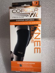 Lot of 2 -Copper Fit The Original Compression Sleeves 1 Knee Sleeve (L) UNISEX