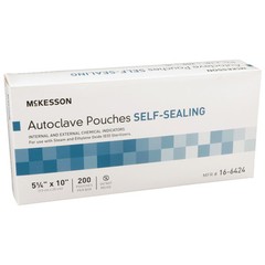 McKesson Sterilization Pouch Transparent Blue White 5.25 x 10″ Self Seal 200 Ct